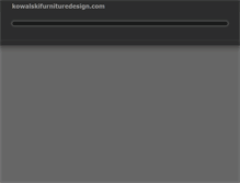 Tablet Screenshot of kowalskifurnituredesign.com